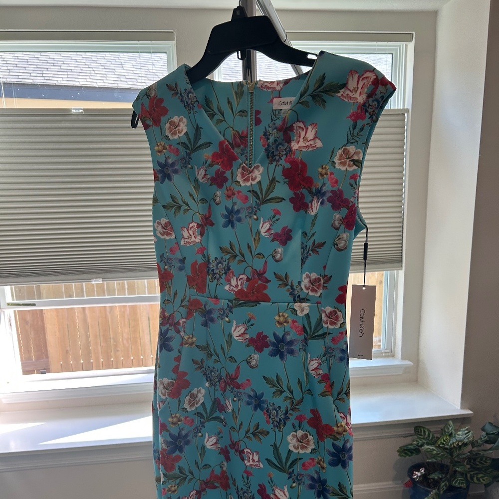 Calvin Klein Body Con Floral Dress